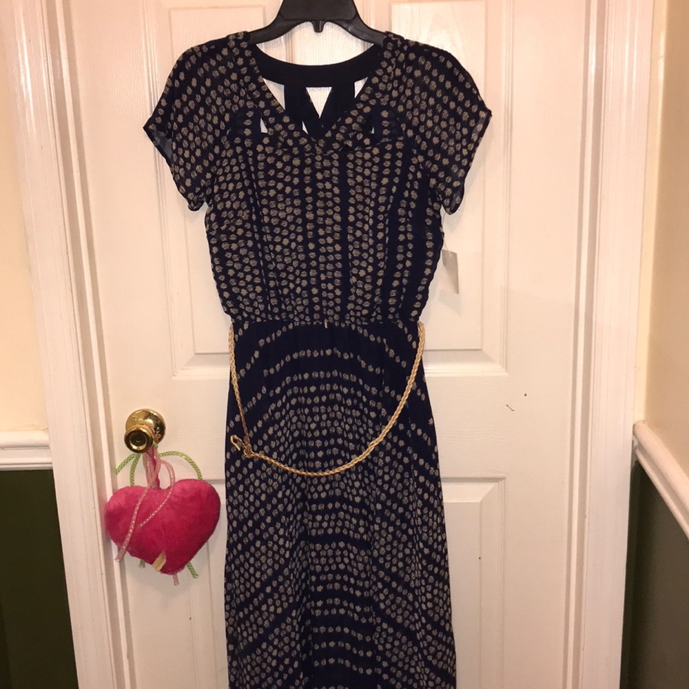 Chris McLaughlin navy blue dress